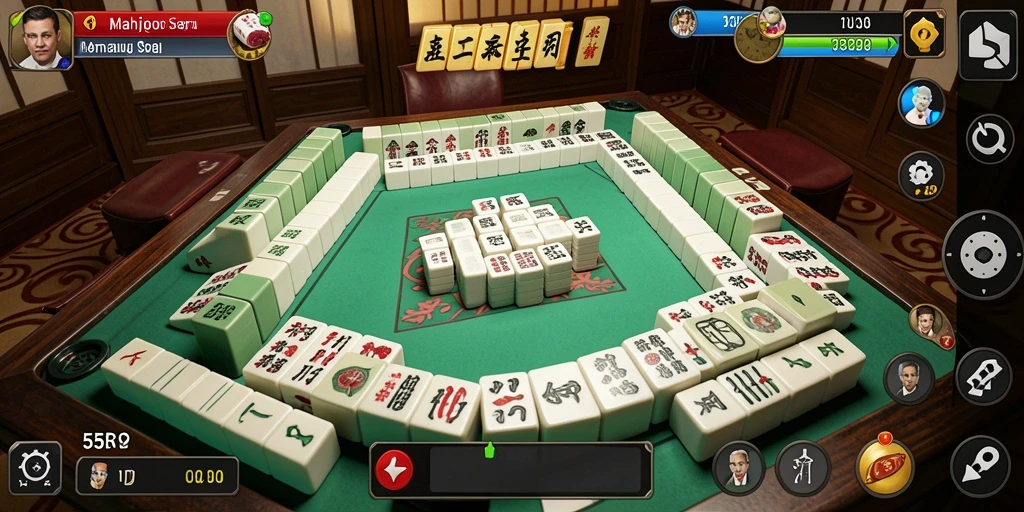 Gameplay seru Mahjong di 55RT dengan grafis menarik.