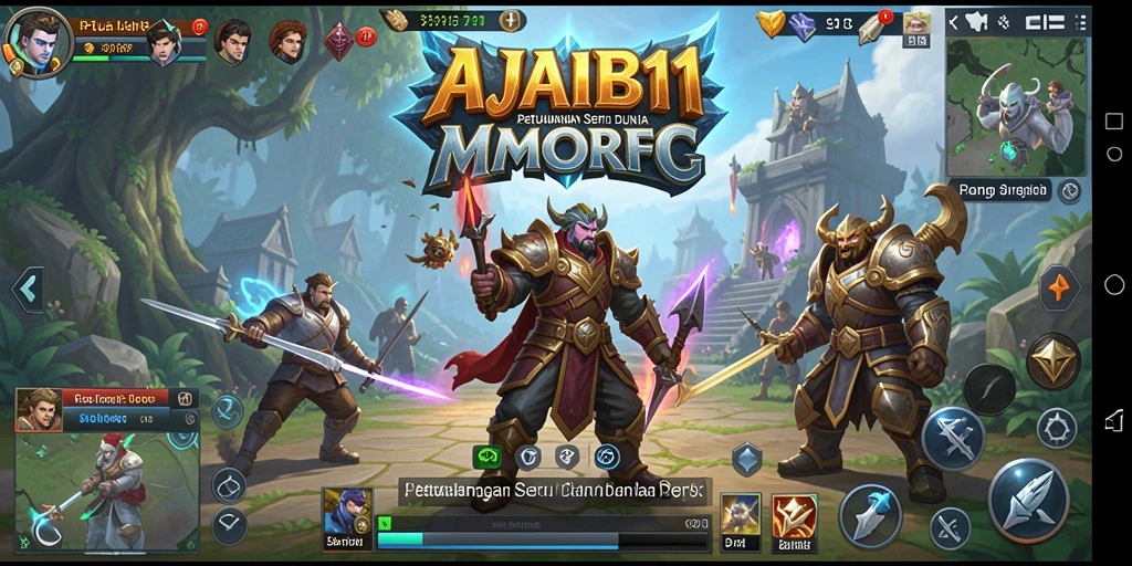 Gameplay AJAIB11 yang penuh aksi dalam dunia MMORPG.