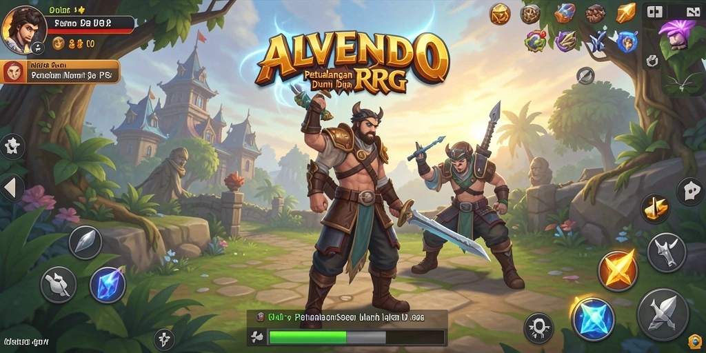 Tampilan gameplay RPG yang menakjubkan dan mendalam dari ALVENDO.