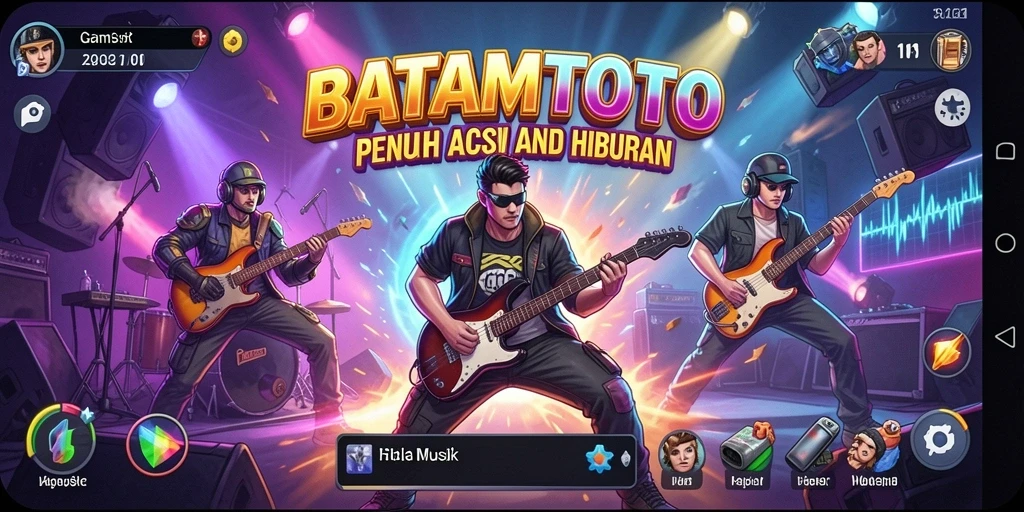 Tampilan gameplay musik yang seru di BATAMTOTO.