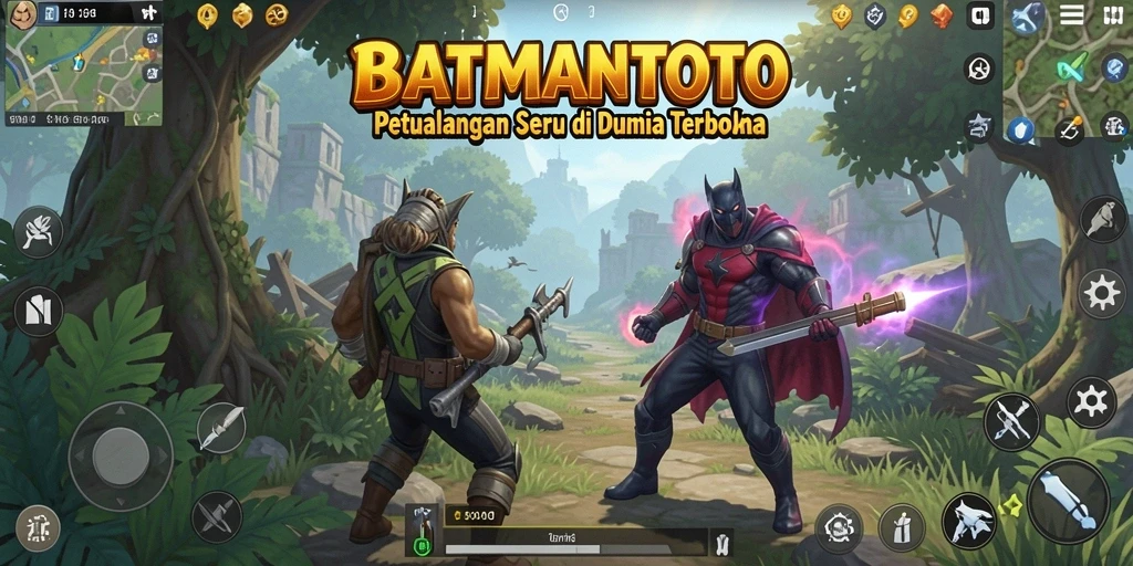 Tangkapan layar gameplay <strong>BATMANTOTO</strong> menggambarkan petualangan yang mendebarkan di dunia terbuka.