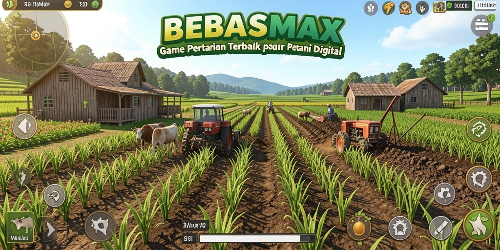 Tampilan gameplay Farming yang menarik dan interaktif di BEBASMAX.
