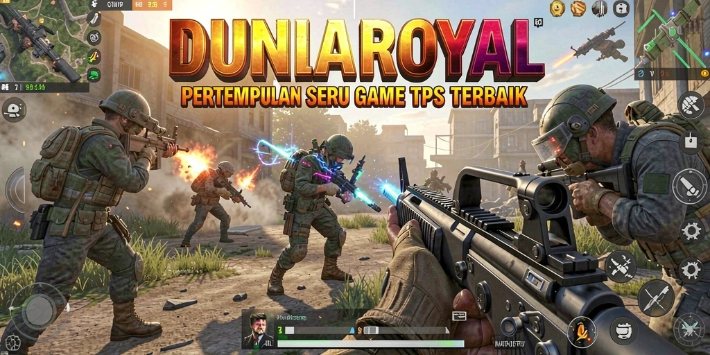 Screenshot DUNIAROYAL menampilkan aksi pertempuran yang mendebarkan.
