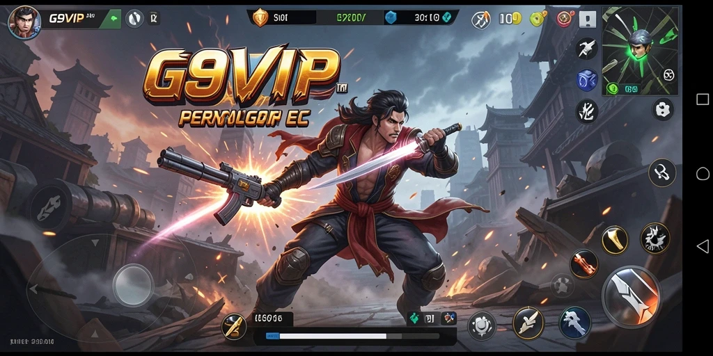 Tangkapan layar G9VIP menampilkan pertarungan dahsyat di arena aksi.