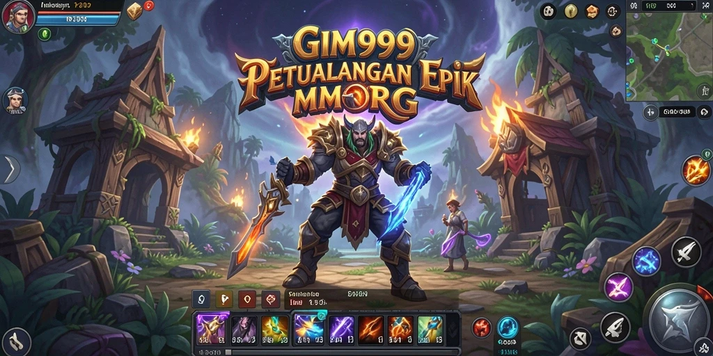 GIM999 menunjukkan pertarungan seru dalam dunia MMORPG yang memikat.