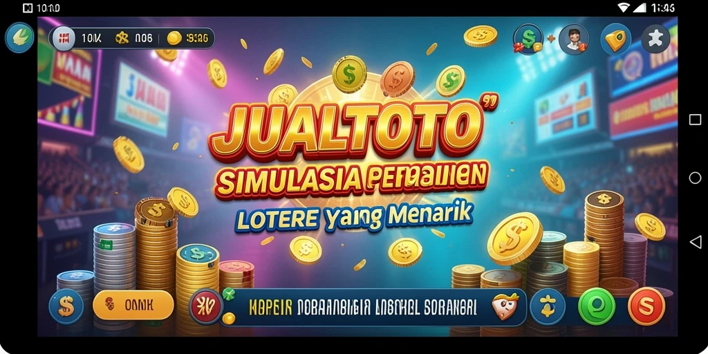 Tampilan gameplay menarik dari JUALTOTO yang penuh warna.
