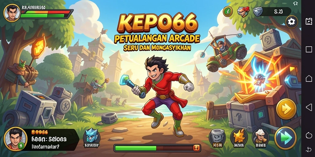 Screenshot gameplay KEPO66 menampilkan aksi seru di level arcade.