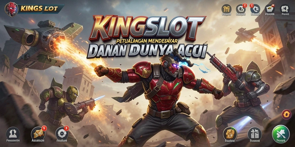 Screenshot KINGSLOT menunjukkan aksi mendebarkan selama gameplay.