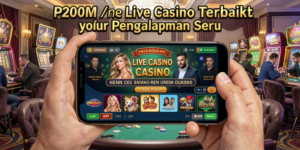 Tampilan gameplay seru di P200M dengan dealer langsung.