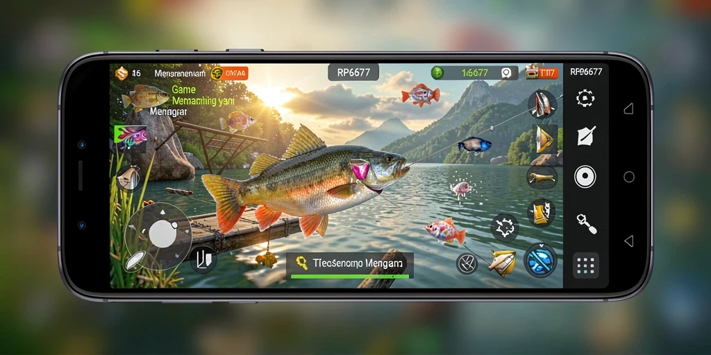Tampilan gameplay menarik dari RP6677 saat menangkap ikan.