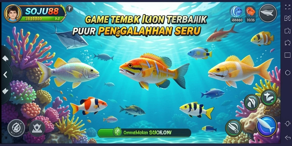 Tampilan menarik dari gameplay Tembak Ikan SOJU88.