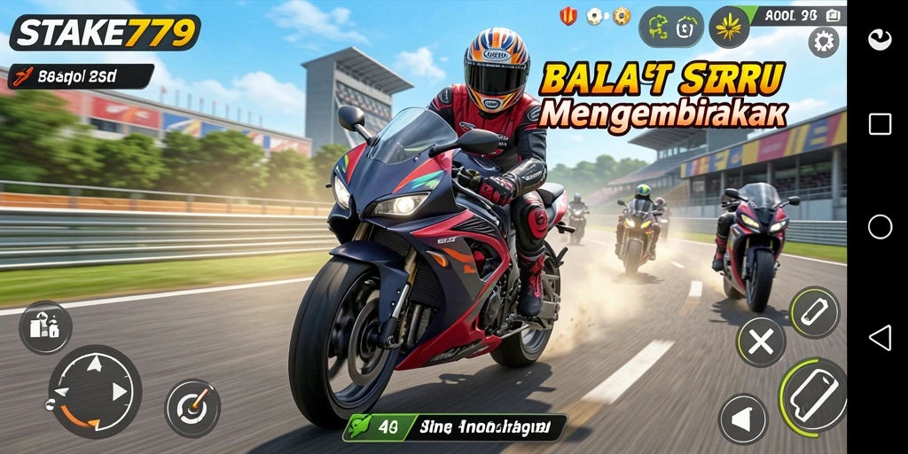 Tampilan menarik dari balapan motor yang menegangkan di STAKE779.