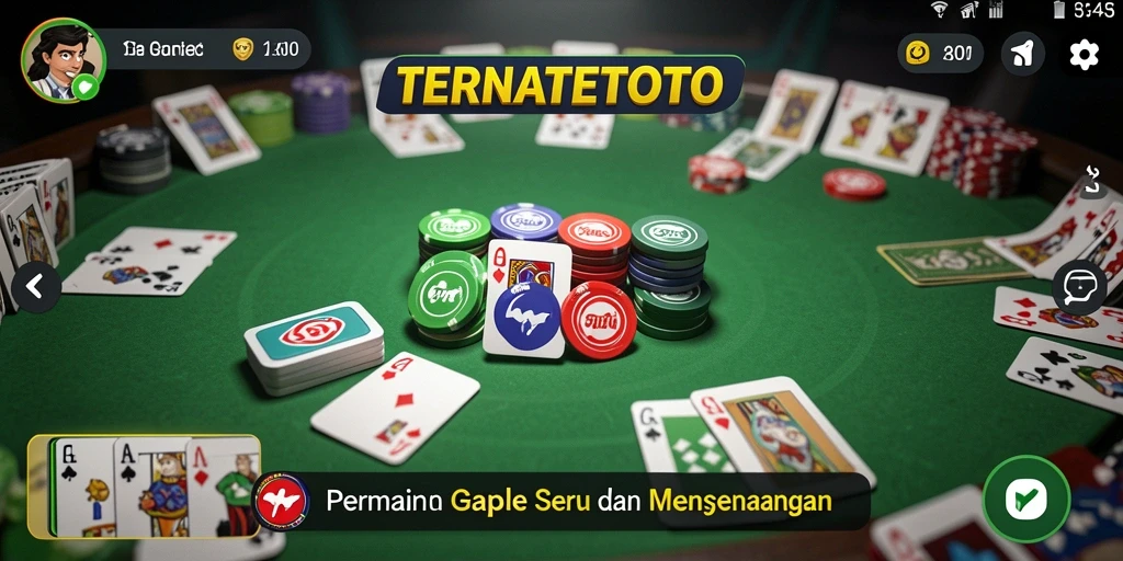 Screenshot gameplay TERNATETOTO yang menampilkan suasana seru Gaple.