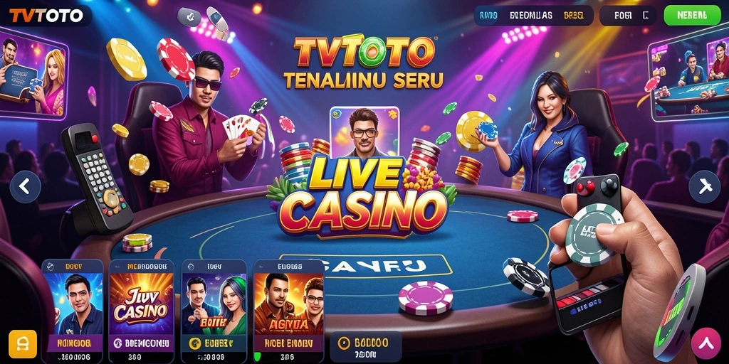 Tampilan gameplay Live Casino yang menegangkan di TVTOTO dengan dealer langsung.