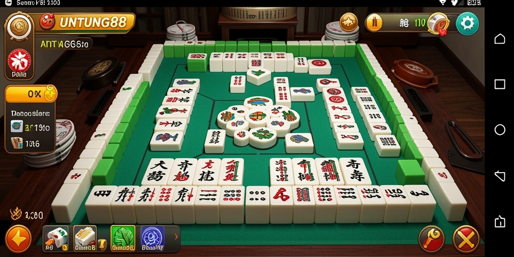Tampilan gameplay UNTUNG88 dengan grafis Mahjong yang menawan.